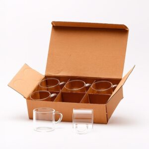 Kit Xícaras de Vidro 6 Peças JB 08295