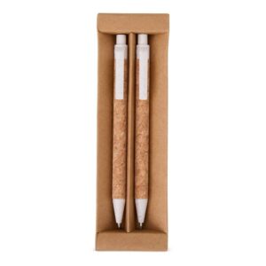 06083 Kit Ecológico Caneta e Lapiseira Cortiça
