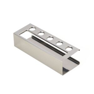 14599 Porta Cartão Inox com Suporte Para Canetas
